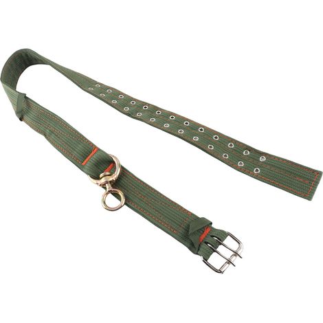 Collier pour vache, réglable, en toile 4 couches, avec boucle métallique 2 rangées, pour cheval, mouton, bovin et chien. Taille M. (1/5)