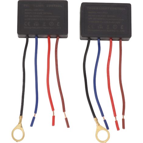 Variateur tactile KSY 413A à 3 voies pour lampes à incandescence 20-100 W et LED 3-25 W, module de commande tactile pour lampe de bureau de remplacement 110-230 V (1/5)
