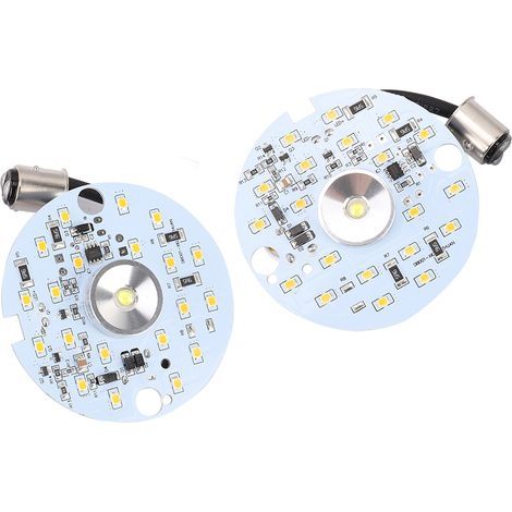 2 Feux Diurnes LED ABS avec Clignotants pour Moto (Jaune) (1/5)