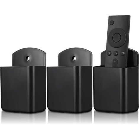 Ensemble de support mural pour télécommande, support mural pour télécommande TV, petite étagère de rangement auto-adhésive et accessoires de rangement pour l'école (noir) (1/5)