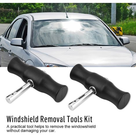 Werkzeugset zum Ausbau von Autowindschutzscheiben mit Glasschneidedraht und Griffen (1/5)