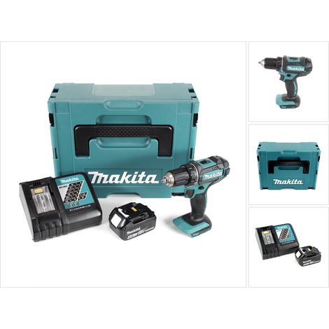 Makita DDF 482 RM1J  Akku Bohrschrauber 18V 62Nm im Makpac + 1x 4,0 Ah Akku + Ladegerät