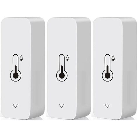 Termometro e igrometro intelligente WiFi, mini sensore digitale di temperatura e umidità per interni, sensore di temperatura e umidità ambiente per cantina e serra, compatibile con Alexa e Google Home