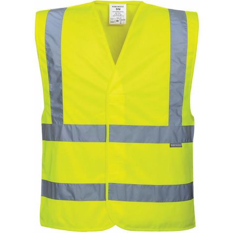 Gilet Hi-vis Baudrier & Double Ceinture Couleur : Jaune Taille Xx/3x - Portwest