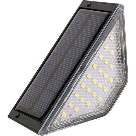 Solarlampe für Treppen und Wege im Freien – 24 LED, warmweißes Licht (3000 K), wasserdicht IP65, kabellose Installation, ideal für Stufen, Terrassen und Gärten (1/2)