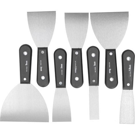 Ensemble de couteaux à plâtre, mastic en acier Portable pour cloisons sèches, outils de peinture sur bois, 7 pièces (1/5)