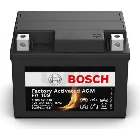 Batería de Moto Bosch FA109 3Ah 50A 12V