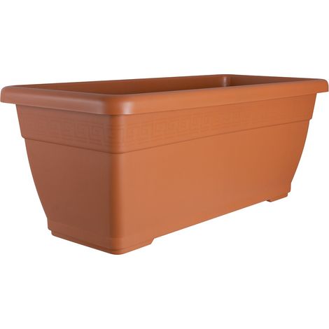 Pflanztrog Plato 100 cm terracotta