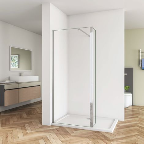 SKY Bathroom 300mm Flipper Panel Walk in Shower enclosure two Wet Room