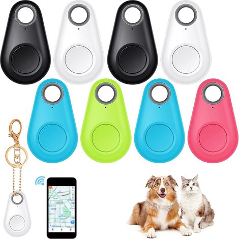 Set de 8 traceurs GPS anti-perte (détecteur de clés) – Mini traceur GPS pour animal domestique, dispositif de détection anti-perte avec alarme sans fil, pour localiser téléphone, clés, portefeuilles (1/5)