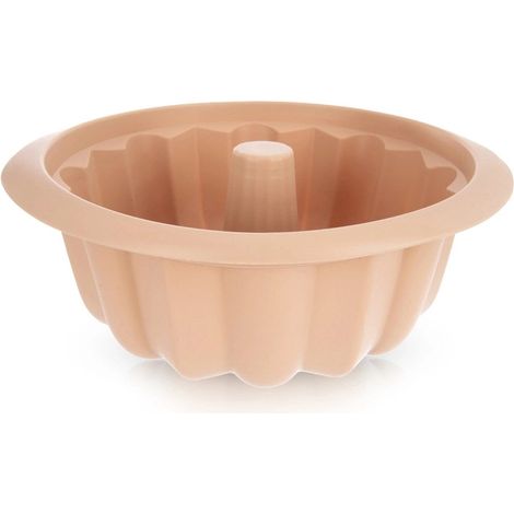 Silicone bundt cake pan with chimney beige 26 cm 235492476 (1/5)