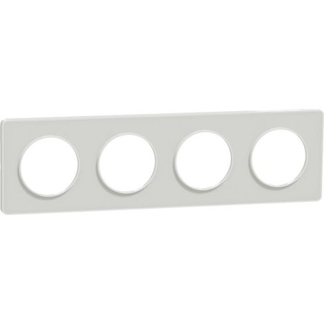 Odace Touch, plaque Translucide Blanc 4 postes horiz./vert. entraxe 71mm (S520808R) (1/3)
