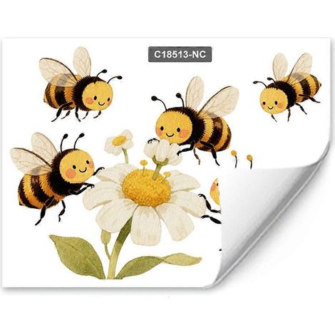 Stickers pour fenêtre abeille et tournesol, décoration intérieure, stickers double face pour vitres, décoration de fond de fenêtre (1/5)