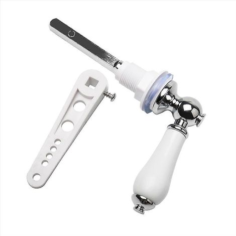 Keramik-Spülgriff für Toilette, WC-Spülkastengriff, robustes Ersatzteil, weiße Ausführung, universeller Zugmechanismus, Sanitär-Ersatzteil, 1 Stück. (1/5)
