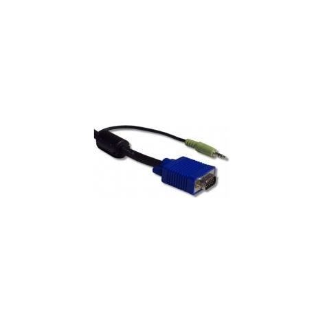 VGA-Kabel - LINEAR XPCHD168E - 3 m - VGA männlich/männlich - 3,5 mm Stereo-Audioausgang