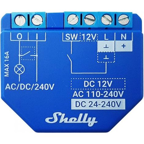 Shelly PLUS1 relè attuatore interruttore Wi-Fi - SH-PLUS1