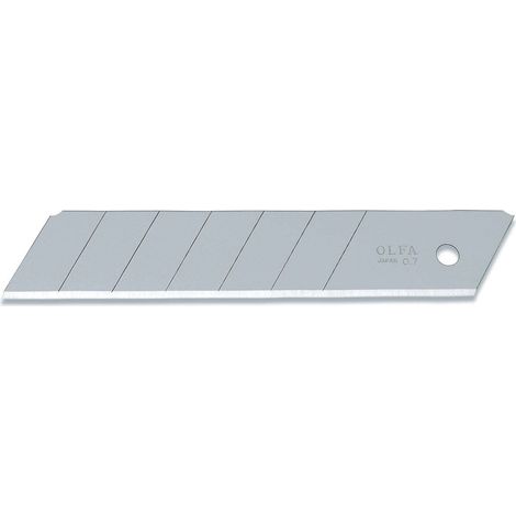 Cuchillas troceables OLFA de acero superior, pack de 5, 25 mm de diámetro.