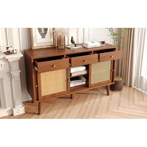 Sideboard Kommode aufbewahrung 120 40 78 Walnuss OKMYHOME (1/5)
