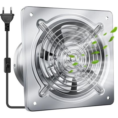 150 mm Extracteur d'Air 525m³/h – Silencieux, Durable, avec Valve Anti-Retour  Améliore la Qualité de l'Air  Parfait pour Salle de Bain, Cuisine, Argent (1/5)