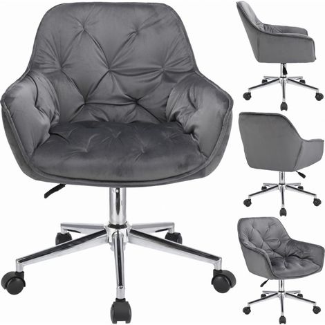 Fauteuil Largo gris sur pied argenté (1/4)