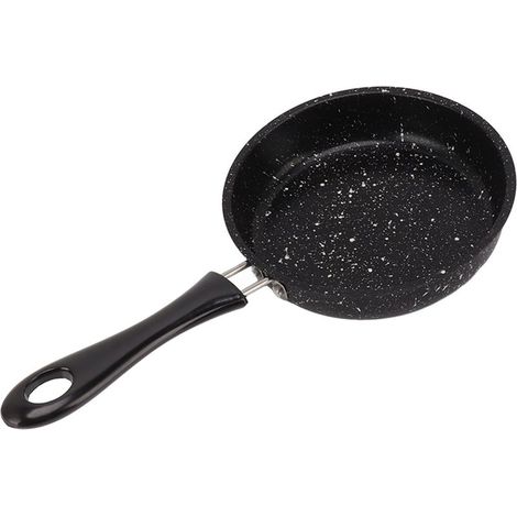Poêle à frire en acier inoxydable avec poignée ergonomique, conduction rapide et uniforme, antiadhésive, idéale pour le bacon, les steaks et les oignons, 14 cm (5,5 pouces). (1/5)