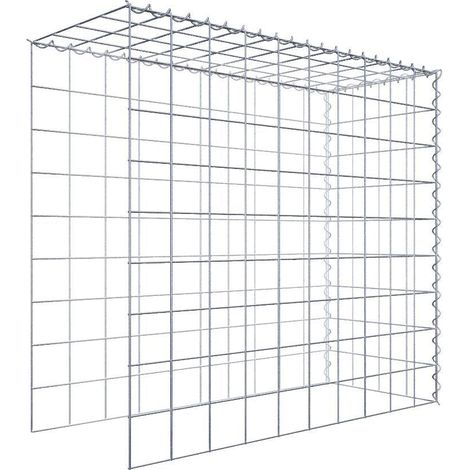 Gabiondeco - Gabion - Element de prolongation en hauteur et en longueur 100 cm x 90 cm x 40 cm (L x H x P). maille 10 x 10 cm. Spirale. Attention il manque deux gri... (1/5)