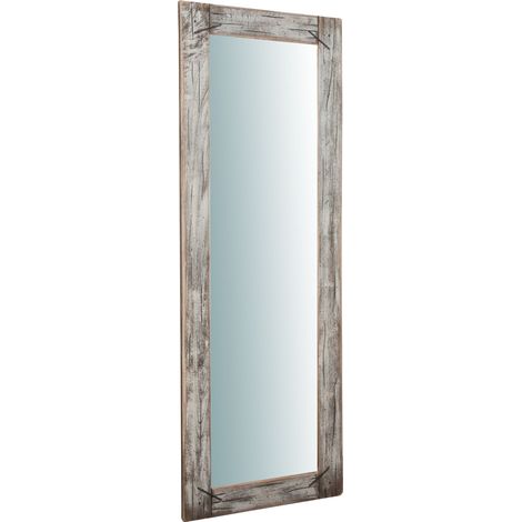 Decorative rectangular mirror Wall mirror Hanging mirror Wooden frame 180x65x2.6 Large long mirror Entrance and bathroom mirror (1/5)