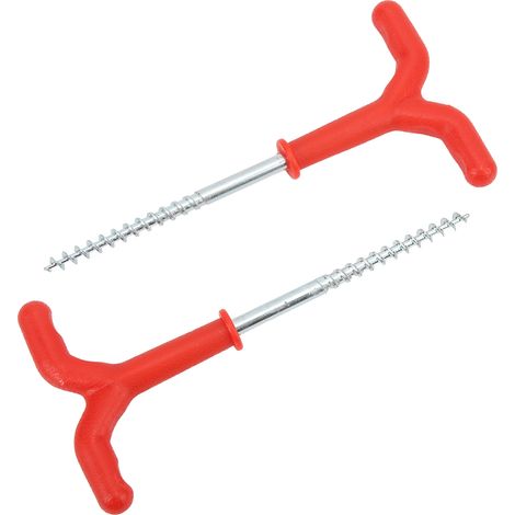 Support de perche de pêche sur glace en forme de Y avec ancrage à vis et support de tige (1/5)