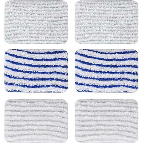 6 Pièces Lingettes ZR850002 pour Rowenta Clean & Steam ZR850002 ZR005801 ZR005804 Tampons Lavable en Microfibre pour Rowenta RY7xxx RY8xxx (1/4)