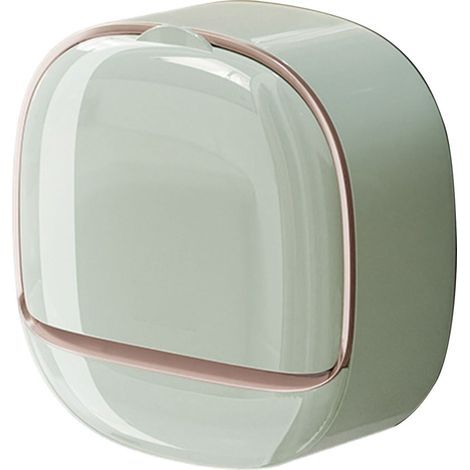 Porte-savon à vidange automatique, robuste et durable, facile à installer, porte-savon mural pour salle de bain - vert clair (1/5)
