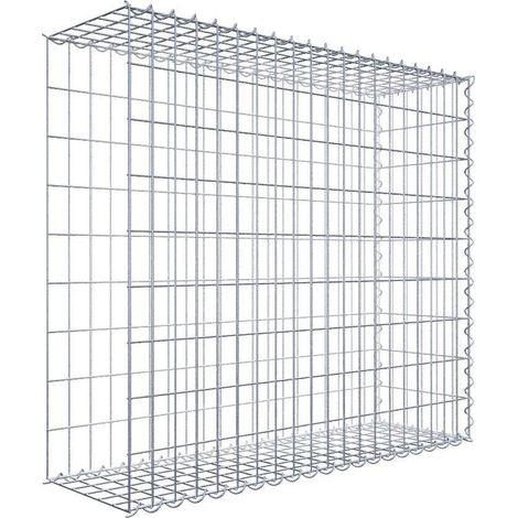 Gabiondeco - Gabion - Element de prolongation en longueur 100 cm x 90 cm x 30 cm (L x H x P). maille 5 x 10 cm. Spirale. Avert.: il manque une grille - Made in Germany (1/5)