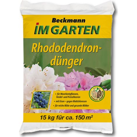 Beckmann Rhododendrondünger 15 kg Hortensiendünger Moorbeetpflanzendünger (1/3)