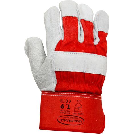 Gants de manutention gros oeuvre - T10 - Rouge et Blanc (1/2)