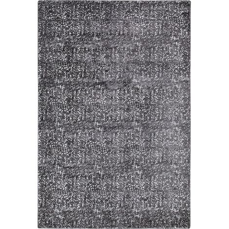 Tappeto a pelo corto grigio scuro/argento 140 x 200 cm Esel (1/5)
