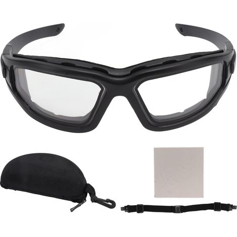 Lunettes antibuée, lentille double couche, anti-rayures, résistante aux chocs, Protection UV des yeux, lunettes détachables avec sangle transparente