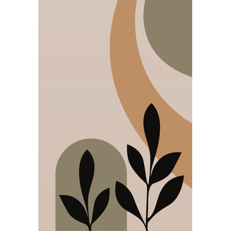 Papier peint panoramique - Feuilles Boho - 170 cm x 255 cm (1/2)