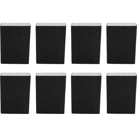 Lot de 8 feuilles de sable à récurer à coutures plates, grain 36/60/80/100 pour nettoyer les carreaux de céramique, le métal, le bois (1/5)