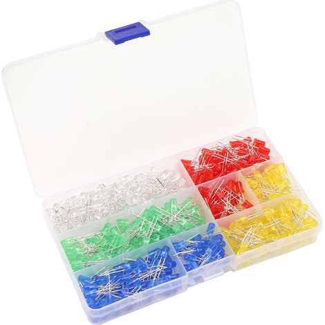 Lot de 500 diodes LED 5 mm multicolores composants électroniques pour bricolage et voyant (1/5)