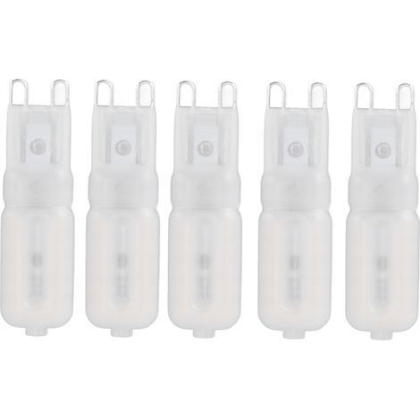 Ampoule LED G9, luminosité variable, rendu des couleurs élevé, coque blanche, 22 LED, lumière pour éclairage de paysage, AC 220V, 5 pièces (1/5)