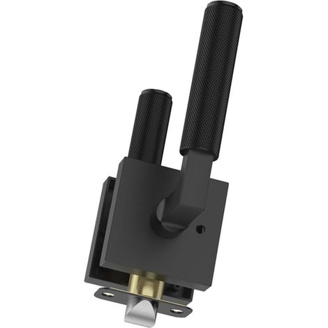 Leviers modernes moletés sans clé carrés pour portes intérieures robustes, leviers de porte carrés, poignée sans clé robuste pour placard de salle de bain intérieur (1/5)