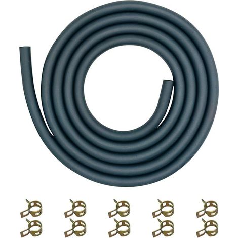6mm Durite Essence 1/4" avec 10 Colliers pour Briggs & Stratton MTD Troy Bilt Cub Cadet Toro Tecumseh Tuyau Carburant 2m Résistant Huile & Froid (1/5)