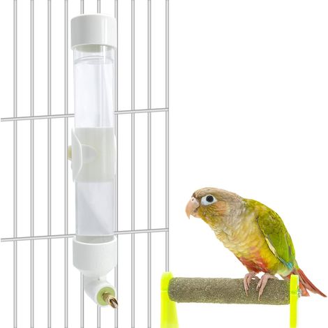 Distributeur d'eau automatique pour perroquets, bouteille étanche à fixer sur la cage pour oiseaux de taille moyenne tels que les conures et les calopsittes, pour volières et nichoirs.