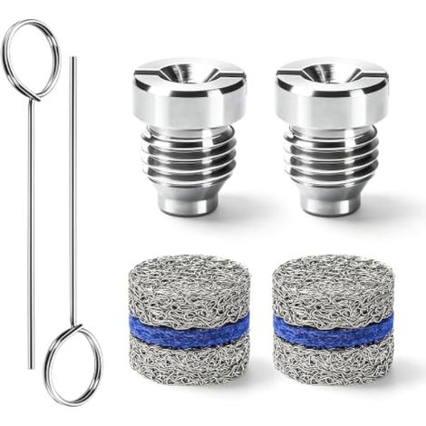 Lot de 2 buses de canon à mousse à orifice de 1,1 mm et maillage pour canon à mousse, embouts filetés de rechange et filtre à maille, avec outils de nettoyage, 3000 PSI (1/5)