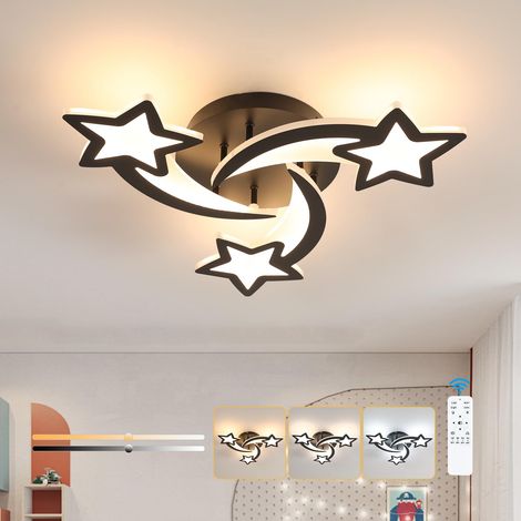 Plafonnier LED Dimmable avec Télécommande 30W 51CM, Noir (1/5)