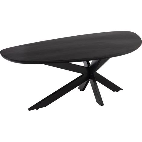 Amadeus - Table basse ovale en manguier et métal L120 cm Porto (1/4)