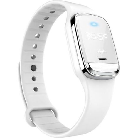 Bracelet anti-moustique à ultrasons M20 Montre Bracelet de température d\'horloge - Blanc-Ywey (1/4)