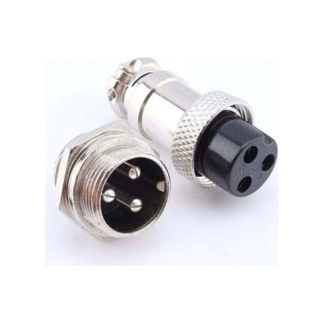 GX16-3 Pin Aviation Fiche Connecteur Aviation 3 Pin Mâle Femelle Plug Métal Connecteur Panneau Prise (1/5)