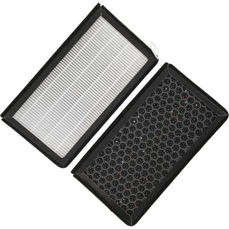 Filtre d'habitacle Tesla Model 3 2017-2020, 2 pièces, noir et blanc, remplacement climatisation, élément filtrant auto, compatible modèle 3. (1/5)