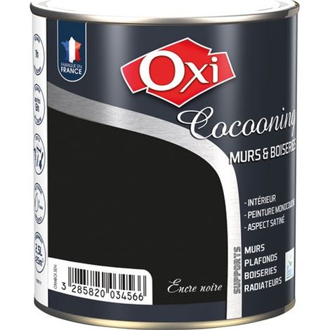 Murs bois satin encre noire 2.5l - OXI