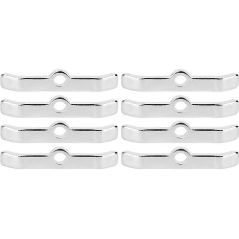 Jeffergarden Barres d'écartement de couvercle de soupape en alliage d'aluminium chromé, finition soignée, lot de 8 pour moteurs de voiture